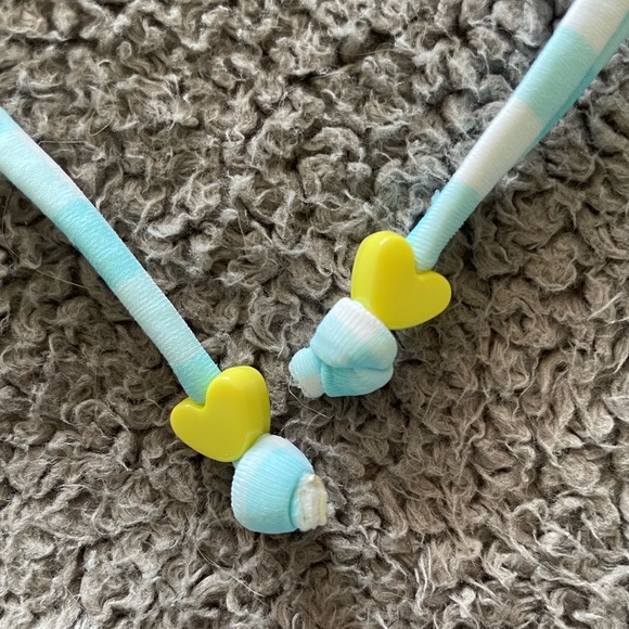 STONEY CLOVER LANE Triangle Bikini. Blue, white plaid. NWT - Picture 5 of 5